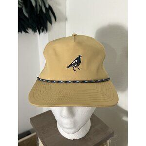 Poncho Outdoors Quail Snapback Rope Performance Style Hat Adjustable Yellow